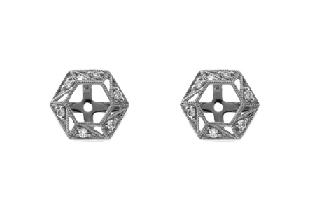 A046-36018: EARRING JACKETS .08 TW (FOR 0.50-1.00 CT TW STUDS)