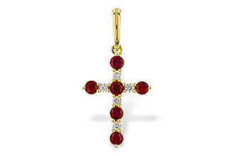 B320-84245: PENDANT .34 TW RUBY .42 TGW