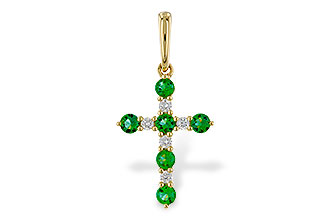 C320-84236: PENDANT .27 TW EMERALD .35 TGW