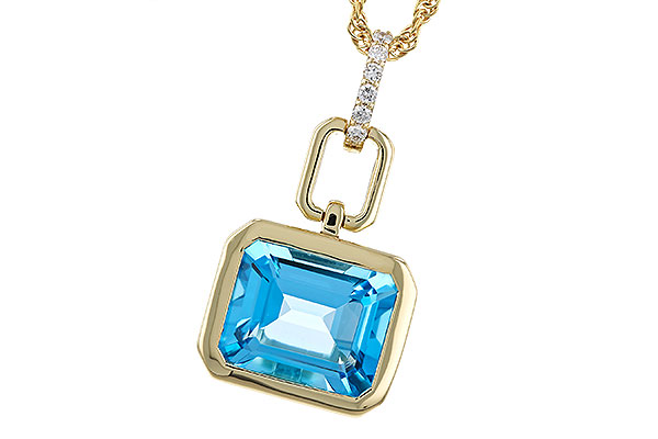 E320-86090: NECKLACE 3.26 BLUE TOPAZ 3.30 TGW (10x8MM BT)