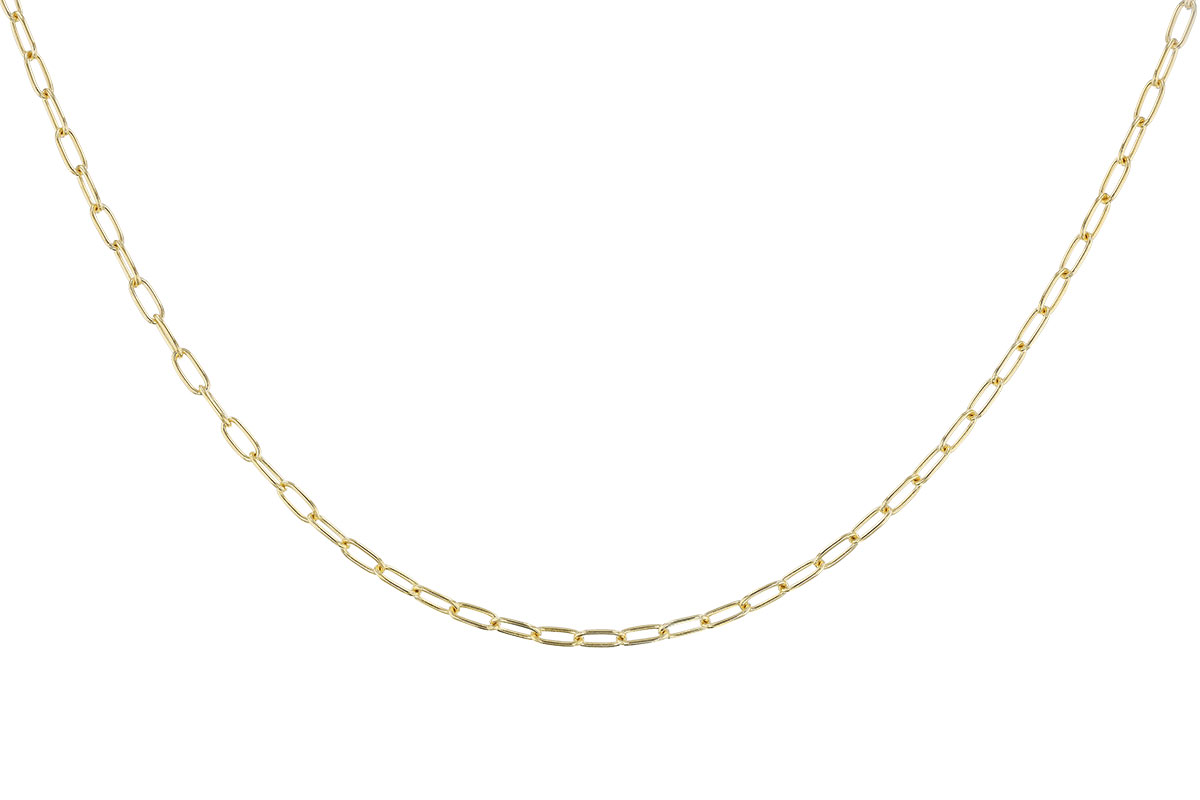 G319-96972: PAPERCLIP SM (18IN, 2.40MM, 14KT, LOBSTER CLASP)