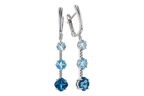 M320-83344: EARRINGS 2.41 TW BLUE TOPAZ 2.45 TGW