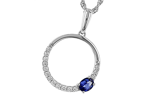 M320-85108: NECKLACE .28 SAPPHIRE .43 TGW